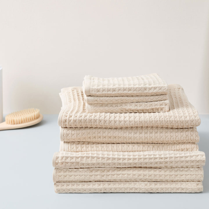 Air Waffle Towels, Beige