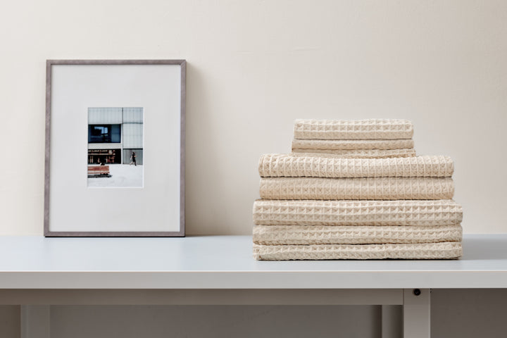 Air Waffle Towels, Beige