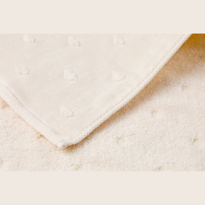 Zero Twist Dot Towels, Beige