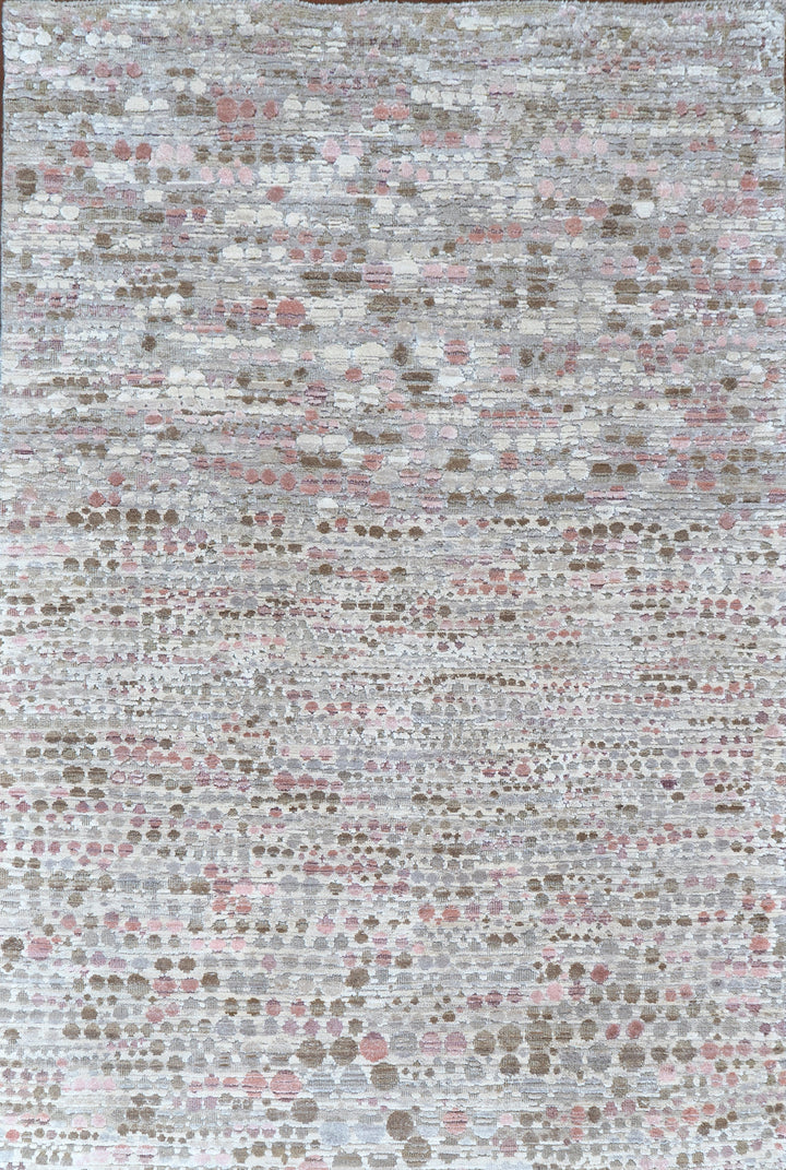 Contemporary Silk Wool Blend Rug