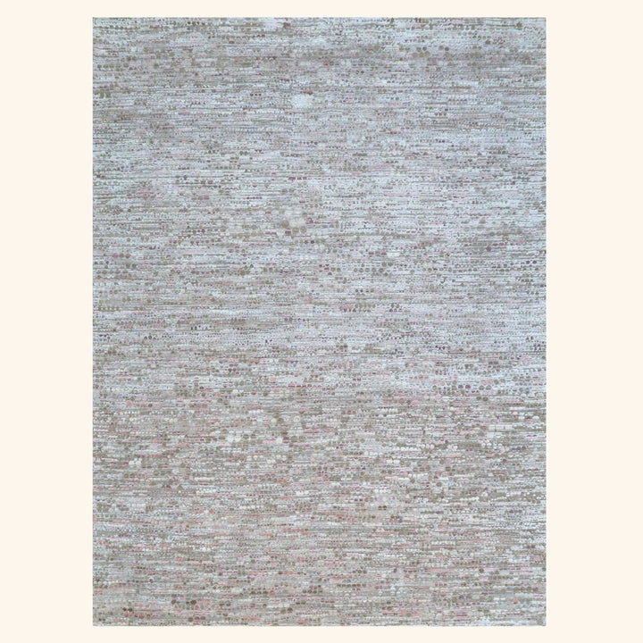 Contemporary Silk Wool Blend Rug