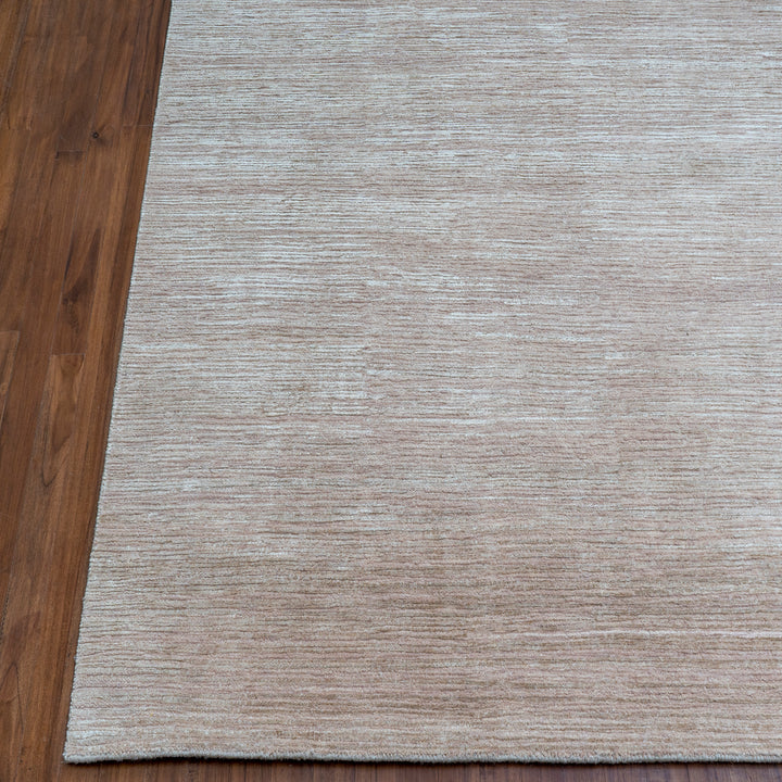 Textured Wool Silk Blend Rug