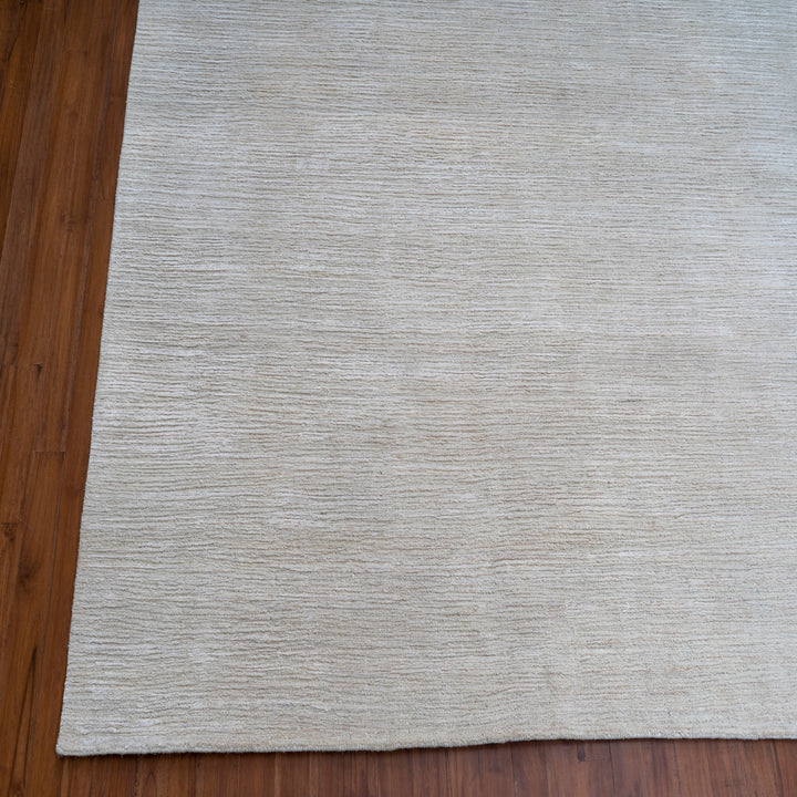 Textured Wool Silk Blend Rug