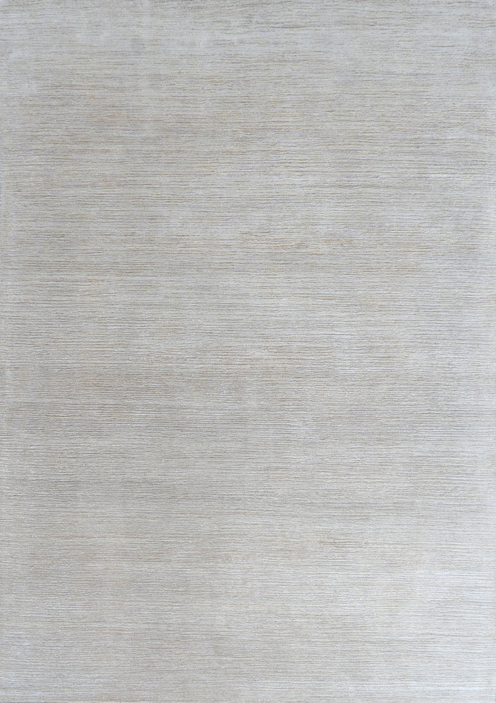 Textured Wool Silk Blend Rug