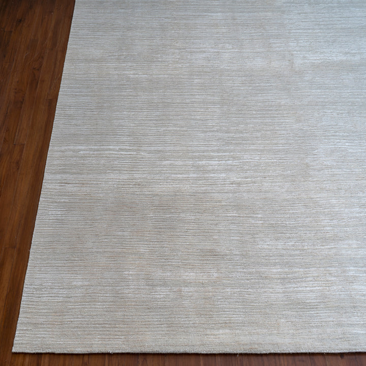 Textured Wool Silk Blend Rug