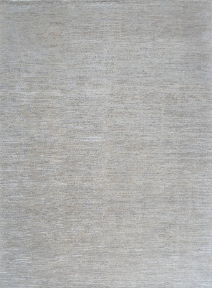Textured Wool Silk Blend Rug