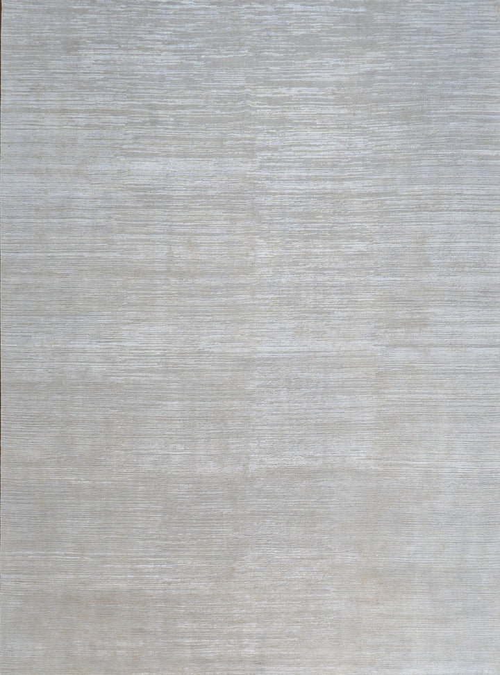 Textured Wool Silk Blend Rug