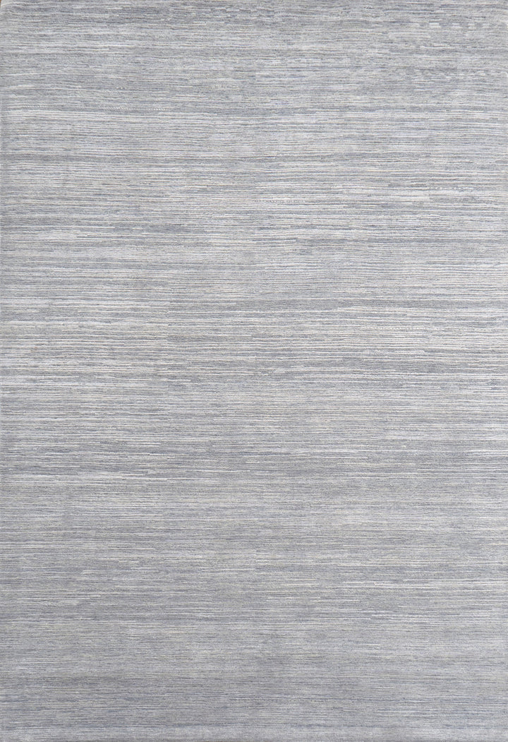 Textured Wool Silk Blend Rug