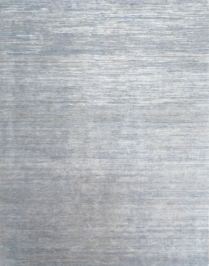 Textured Wool Silk Blend Rug