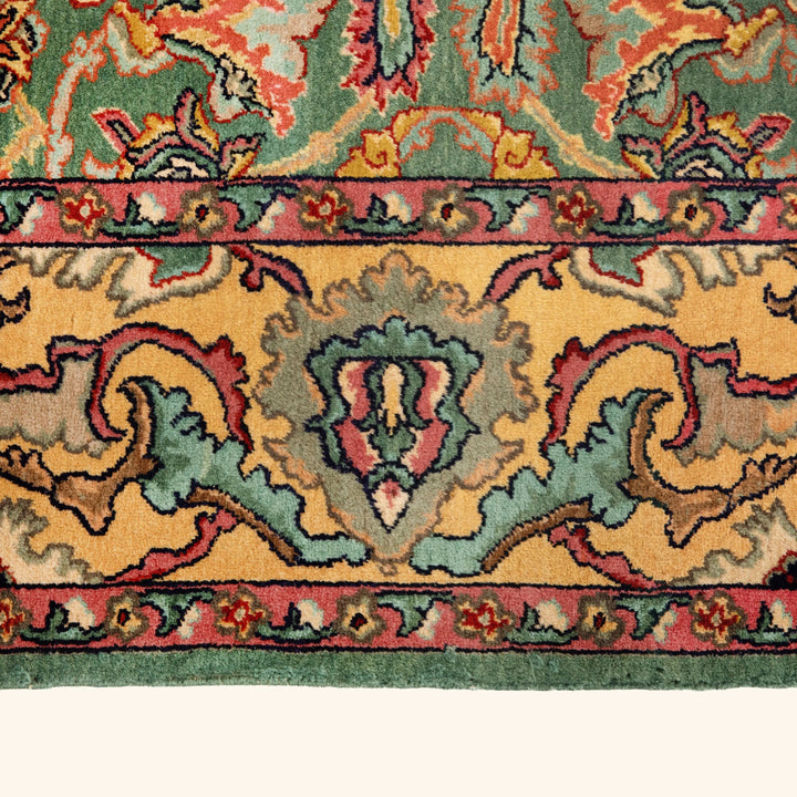 Tradtional Antique Indian Agra Wool Rug - 8' x 11'1"