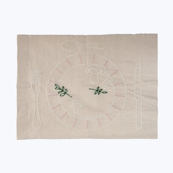 Vegetables and Pink Plates Placemats