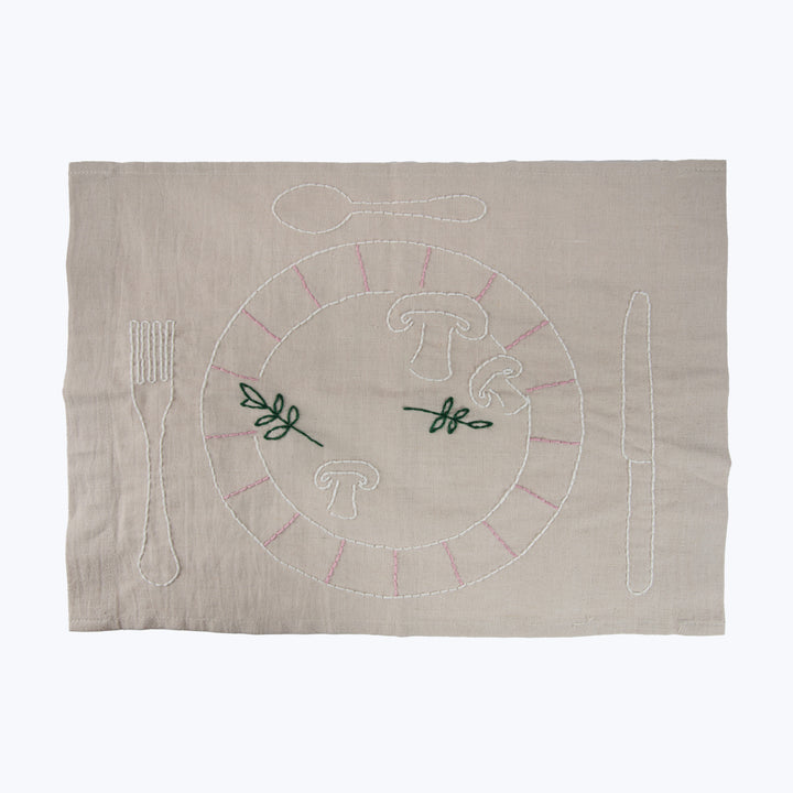 Vegetables and Pink Plates Placemats