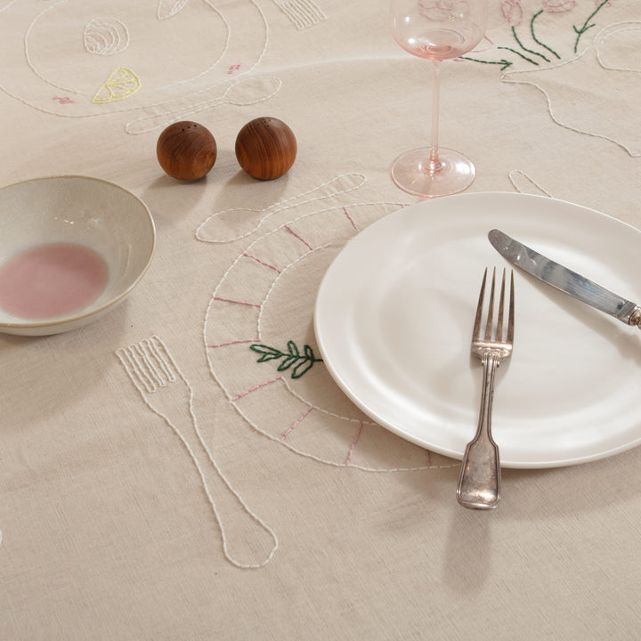 Vegetables and Pink Plates Placemats