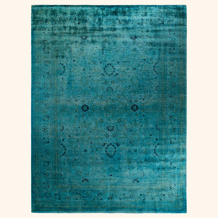 Teal Samsara Wool Rug - 9'1" x 12'1"