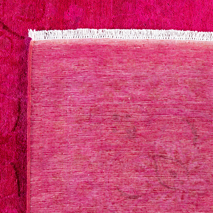 Pink Overdyed Wool Rug - 9'1" x 12'1"