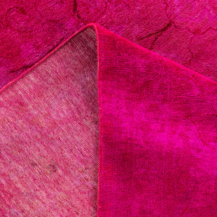 Pink Overdyed Wool Rug - 9'1" x 12'1"