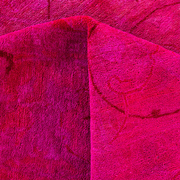 Pink Overdyed Wool Rug - 9'1" x 12'1"