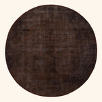 Brown Samsara Wool Round Rug - 7'1" x 7'1"