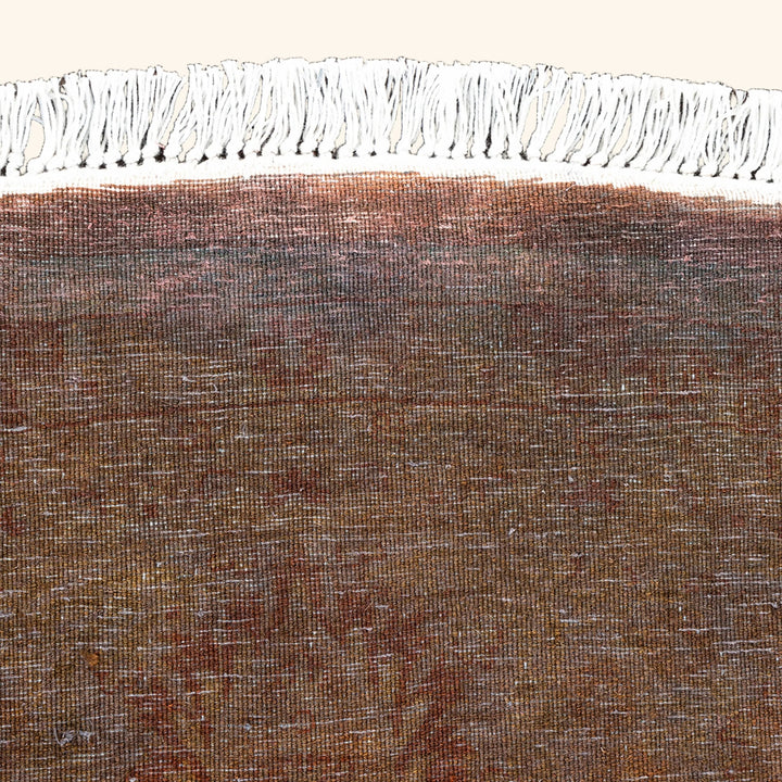 Brown Samsara Wool Round Rug - 7'1" x 7'1"