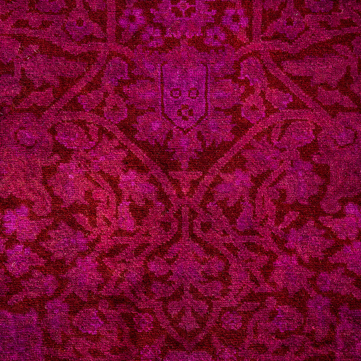 Purple Samsara Wool Round Rug - 4'1" x 4'1"