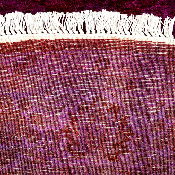 Purple Samsara Wool Round Rug - 4'1" x 4'1"