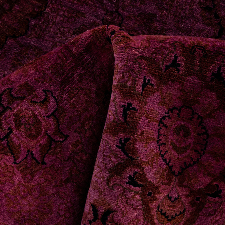 Purple Samsara Wool Rug - 6'1" x 6'1"