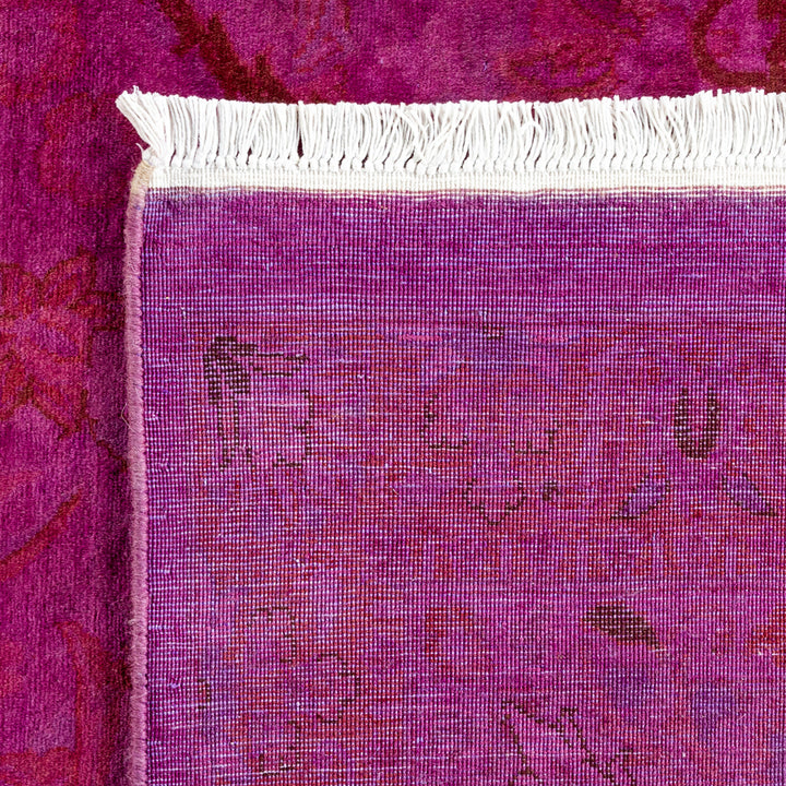 Purple Overdyed Wool Rug - 8'2" x 8'2"
