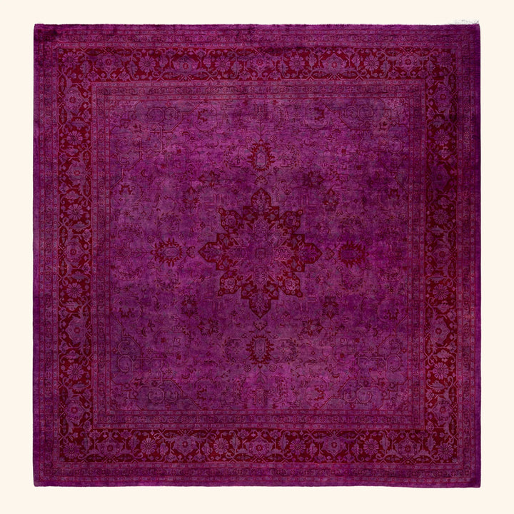 Purple Samsara Wool Rug - 8'2" x 8'3"