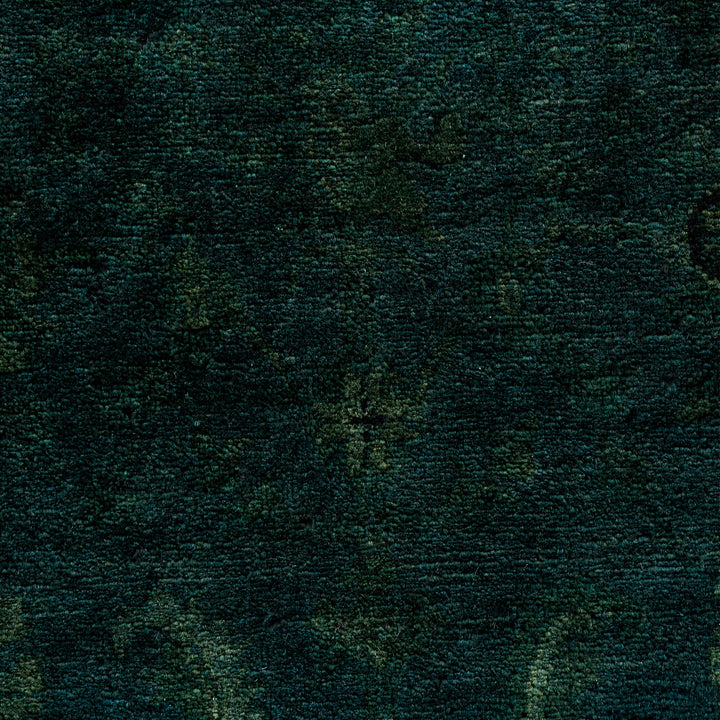 Green Overdyed Wool Rug - 8'2" x 8'3"