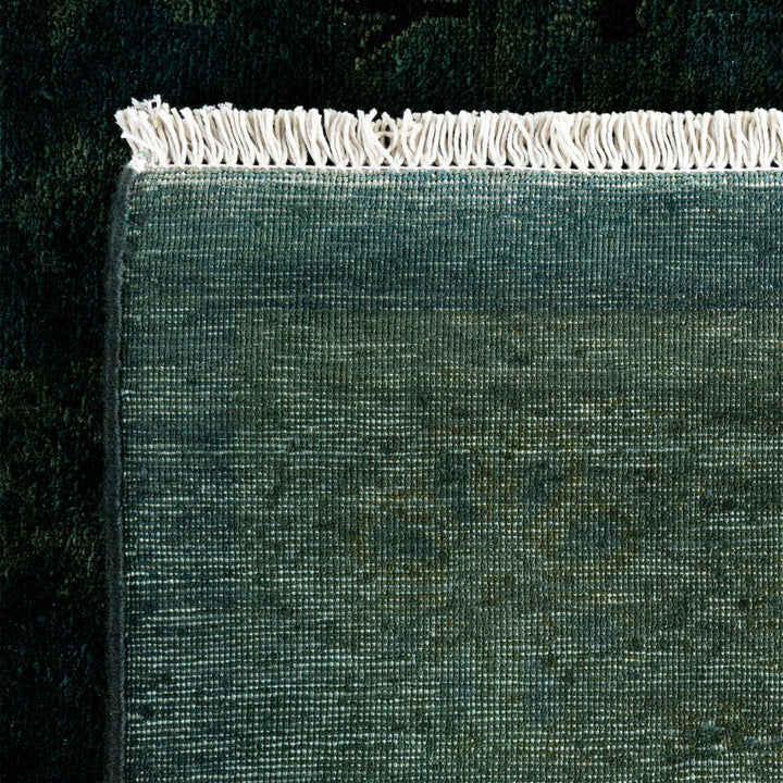 Green Overdyed Wool Rug - 8'2" x 8'3"