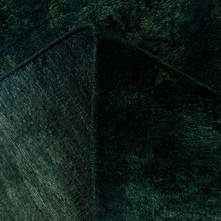 Green Overdyed Wool Rug - 8'2" x 8'3"