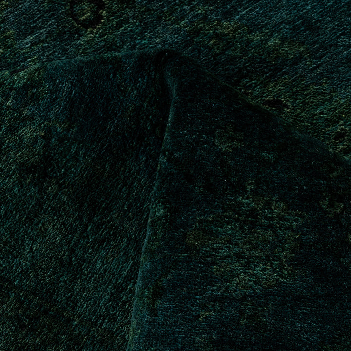 Green Overdyed Wool Rug - 8'2" x 8'3"