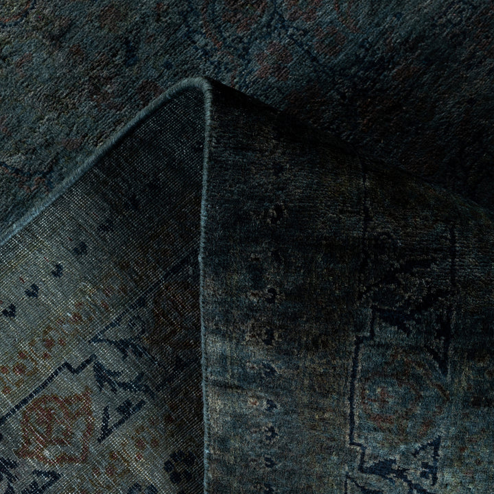 Dark Blue Samsara Wool Rug - 8' x 10'2"