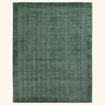 Green Solid Wool Rug