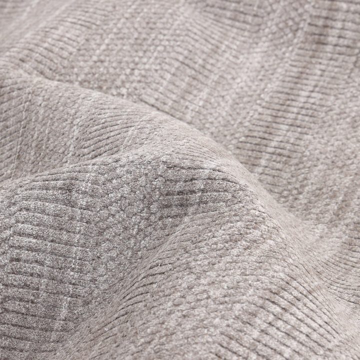 Grey Solid Art Silk Blend Rug