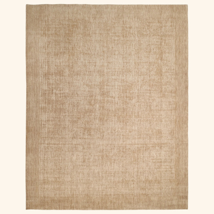 Brown Solid Wool Rug