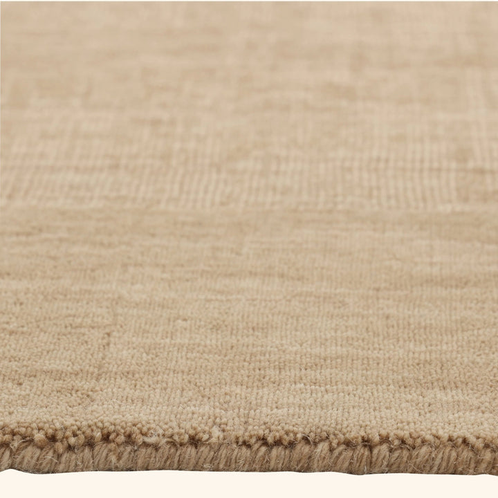 Brown Solid Wool Rug