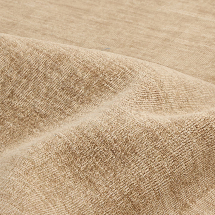 Brown Solid Wool Rug