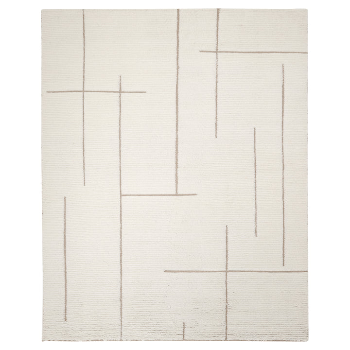 Ivory Contemporary Wool Rug