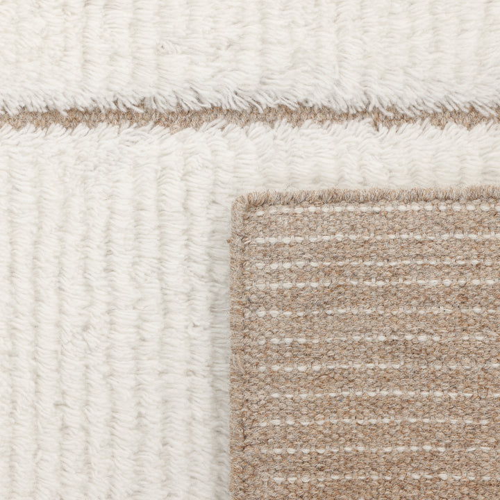 Ivory Contemporary Wool Rug