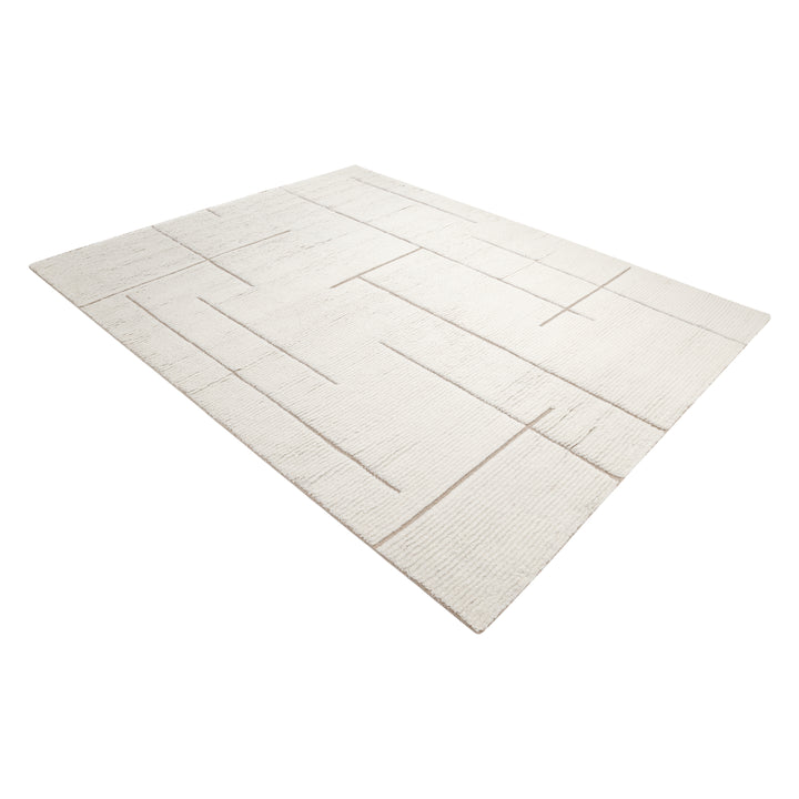 Ivory Contemporary Wool Rug