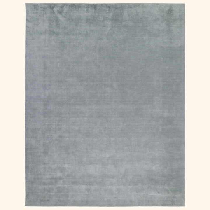 Grey Solid Wool Rug - 8' x 10'