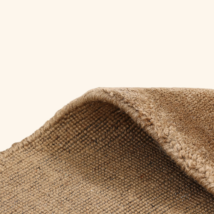 Brown Solid Jute Rug