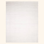 Ivory Solid Art Silk Wool Blend Rug - 5' x 8'