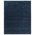 Blue Solid Wool Rug