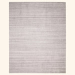Grey Solid Wool Art Silk Blend Rug