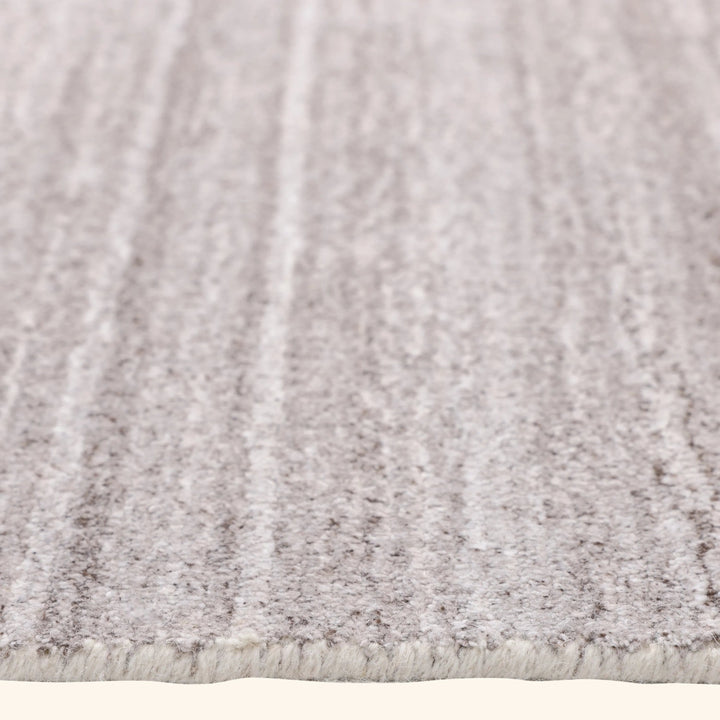 Grey Solid Wool Art Silk Blend Rug