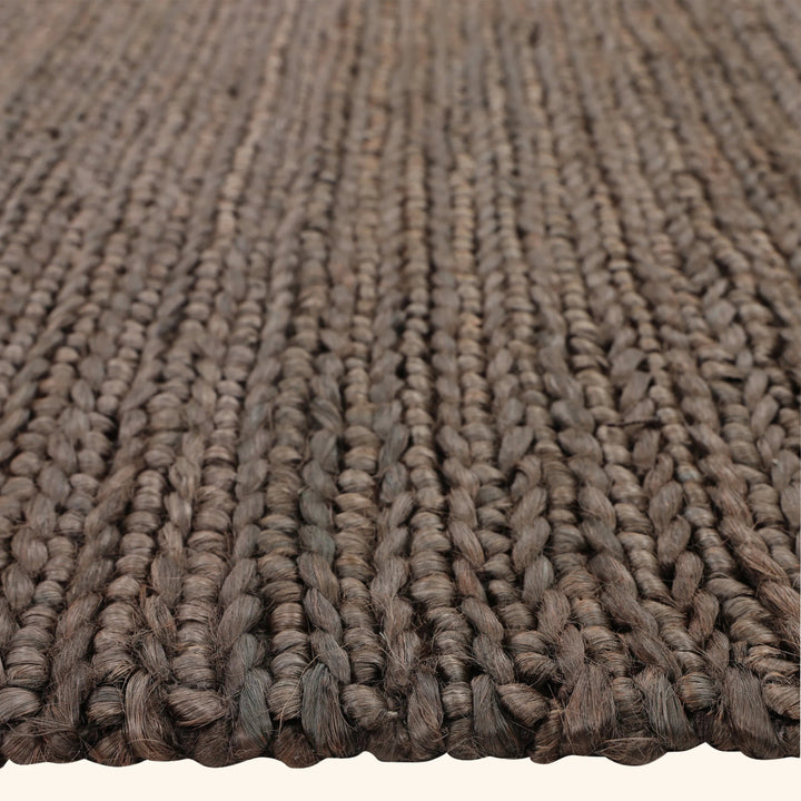 Brown Solid Jute Rug - 10' x 14'