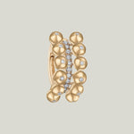 Bubbles Double Row Ear Cuff, Yellow Gold
