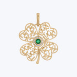 I Feel Lucky Pendant, Emerald